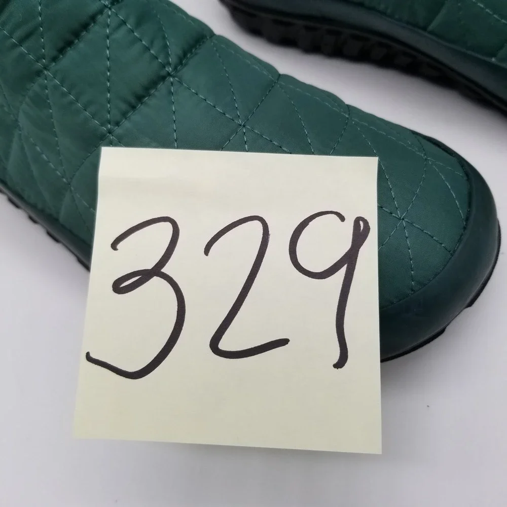 Bogs Snowday II Mid Boots Womens 9 Green Quilted‎ Waterproof Winter Zip